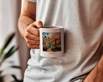 Austin Texas-mugg - 340 g keramisk souvenir