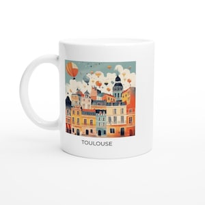 Toulouse Coffee Mug | France Souvenir Gift Idea | Unique Ceramic Mug for Coffee Lovers