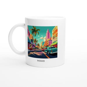 Miami Mug, Florida, Coffee Cup, Art Scene, Gift Idea, Keepsake, Souvenir