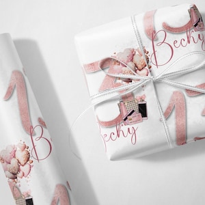 Emballage cadeau personnalisé de papier d'emballage de luxe d'anniversaire d'étape importante de technologie d'adolescent pour la fille d'amie de soeur
