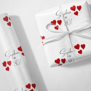 Personalisierte 18. 21. 30. 40. 50 Luxuspapier Geschenkverpackung für Schwester Freund Tochter