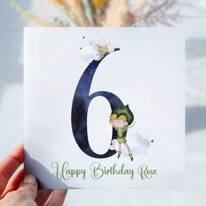 Carte d'anniversaire personnalisée Peter Pan