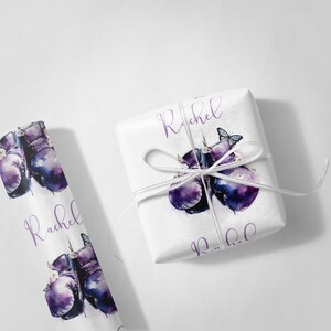 Cupcake Purple Print Pattern Boxing Gloves