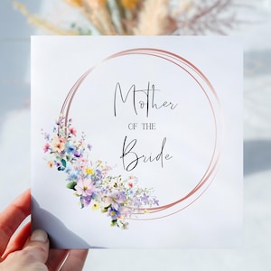 Personalisierte Mutter der Braut-Karte Hochzeit Tageskarte Brautparty Bräute Eltern Eltern der Braut