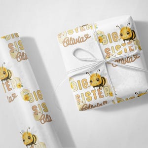 Personalisierte Protoed To Big Sister Name Luxus Geschenkpapier Geschenkverpackung