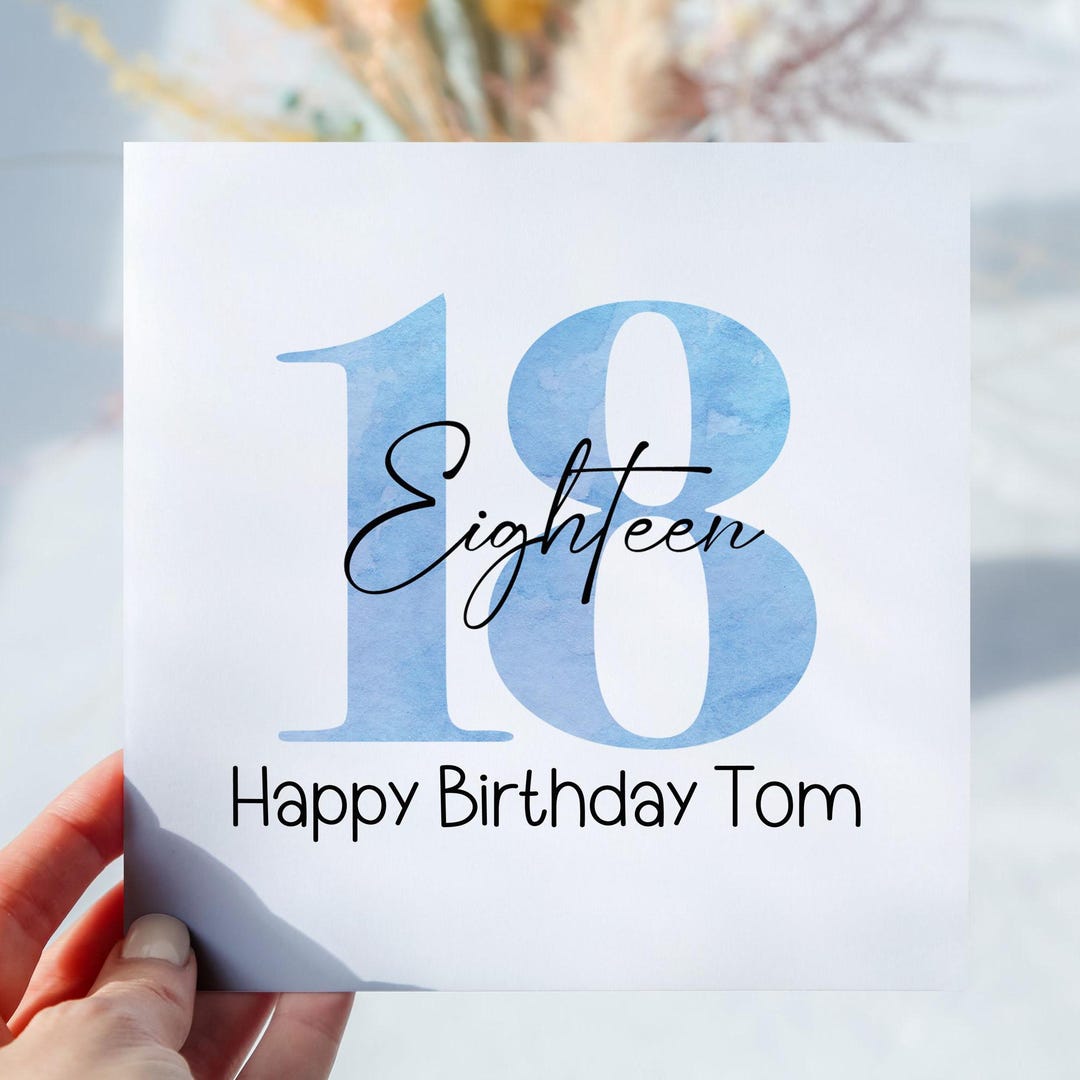 Personalised 18th Birthday Card for Son Brother Friend - Etsy