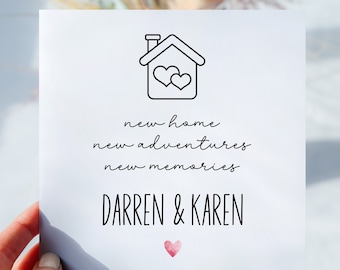 Personalised New House Home Card