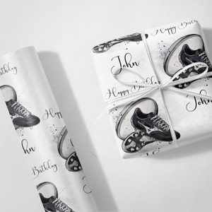 Personalised Rugby Fan Luxury Wrapping Paper Gift Wrap