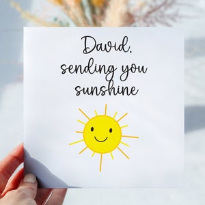 Carte de rétablissement personnalisée vous envoyant un envoi de carte Sunshine