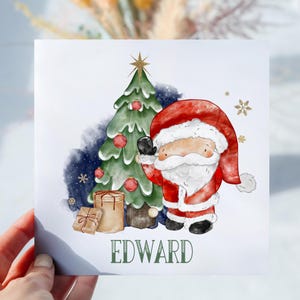 Personalised Father Christmas Santa Claus Christmas Card