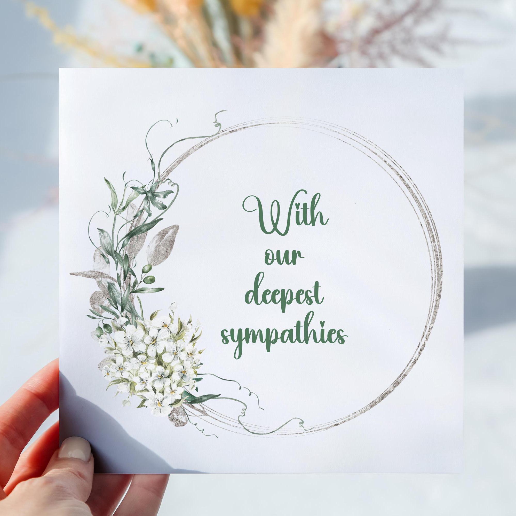 Personalised Deepest Sympathies Condolance Sympathy Card - Etsy
