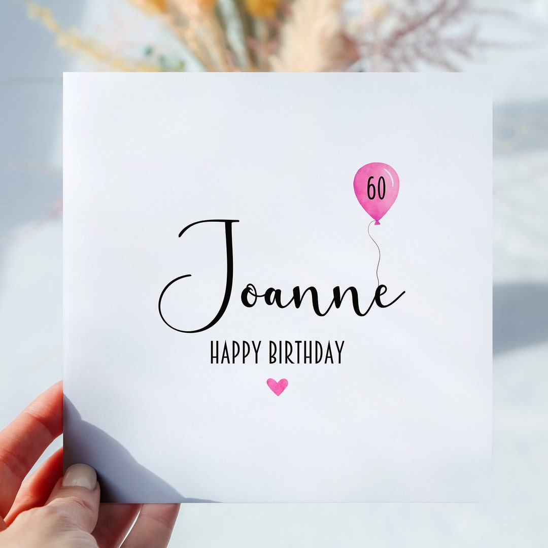 Personalised 60th Birthday Card for Her - Etsy
