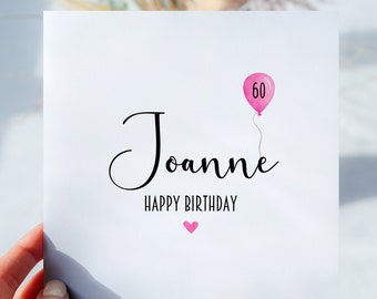 Personalised 60th Birthday Card For Her
