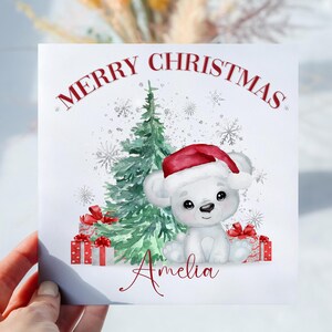 Personalisierte Teddy Weihnachtsweihnachtskarte