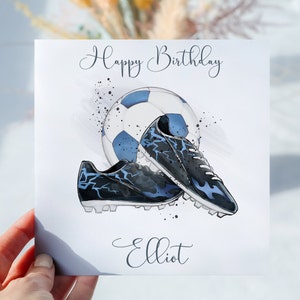 Personalised Football Team Fan Birthday Greetings Card