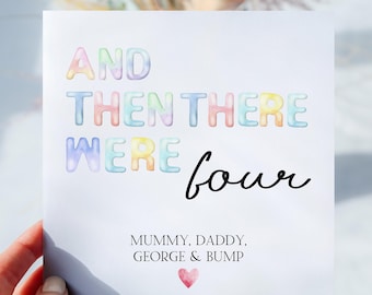 Personalised Congratulations New Baby And Then There Were Four