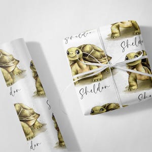 Personalised Congratulations Birthday Tortoise Card Luxury Wrapping Paper Gift Wrap