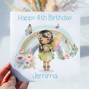 Personalised Whimsical Fairy Birthday Card Choose A Fairy