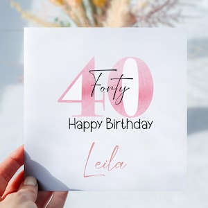 Personalised 40th Birthday Card For Daughter Sister Friend