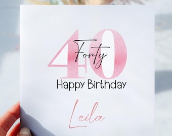 Personalised 40th Birthday Card For Daughter Sister Friend