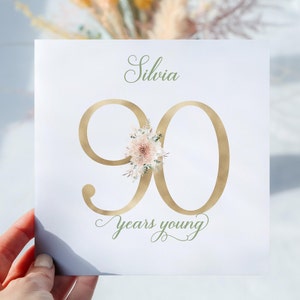 Personalised 90th Milestone Birthday Card