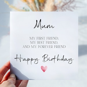 Personalised Mum Best Friend Birthday Card,