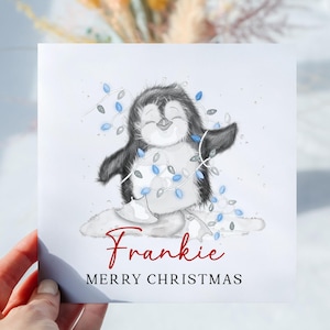 Frecher Pinguin Weihnachtsweihnachtskarte