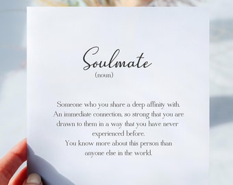 Personalised Soulmate My Love Card