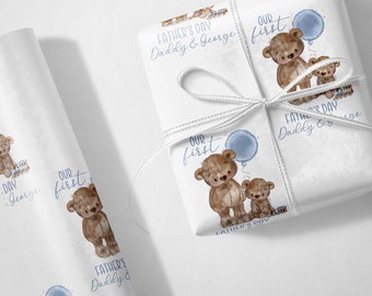 Personalised First Father's Day Wrapping Paper Gift Wrap For Daddy