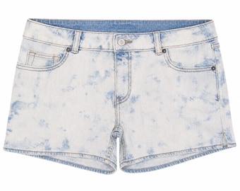 Shorts vaqueros de mezclilla de talle medio Victoria's Secret London, estilo retro de los años 2000, lavado ácido, talla 8 de cintura, para mujer.