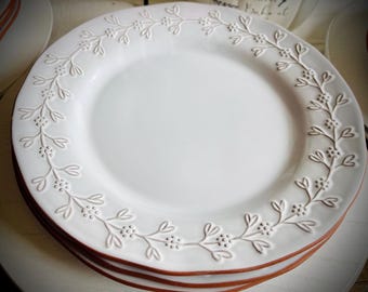 Terra cotta Thanksgiving Fall 11” Dinner plates