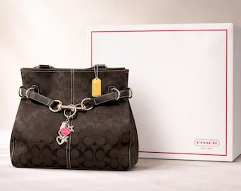 Coach Vintage Soho Signature Jacquard, Tweed & Leather Hobo