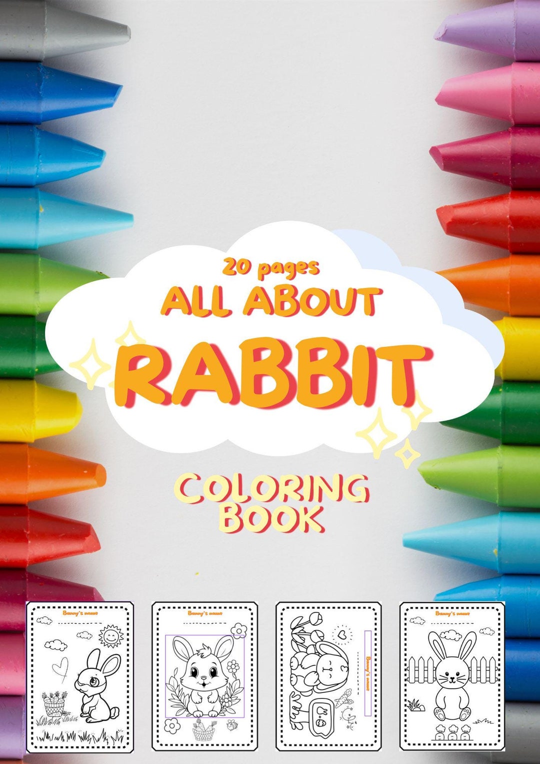 Hoppy's Adventures: RABBIT Coloring Book for Kids, Creative Kids ...