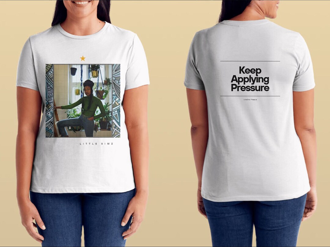 【SATIIIZ】Rappy printed short sleeve T-shirt Little Simz Rap T Shirt / Little Simz/ Art / Print