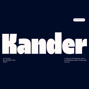 Kander – Bold Typeface | Sans Serif Font, Bold Font, Branding Font, Logo Font, Canva Font, Cricut Font, Sport Font, Visual Font, Cool Font