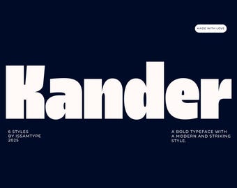Kander Bold Sans Serif Font – Modern Typeface (OTF, TTF)