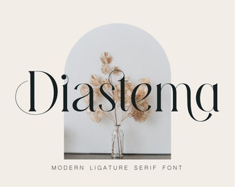 Diastema Ligature Serif Font – Modern Typeface, Branding & Logo