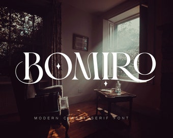 Bomiro Classy Ligature Serif Font | Modern Branding Font