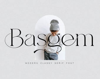 Basgem Modern Serif Font – Elegant Ligature Typeface