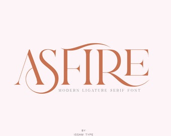 Asfire Ligature Serif Font – Elegant Branding, Logo Design