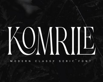 Komrile Serif Font | Elegant Ligature Font