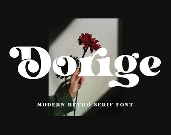 Dorige Modern Retro Serif Font: Bold Italic Ligature Font
