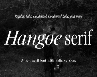 Hangoe Serif Typeface: Modern Font for Logo & Wedding Design
