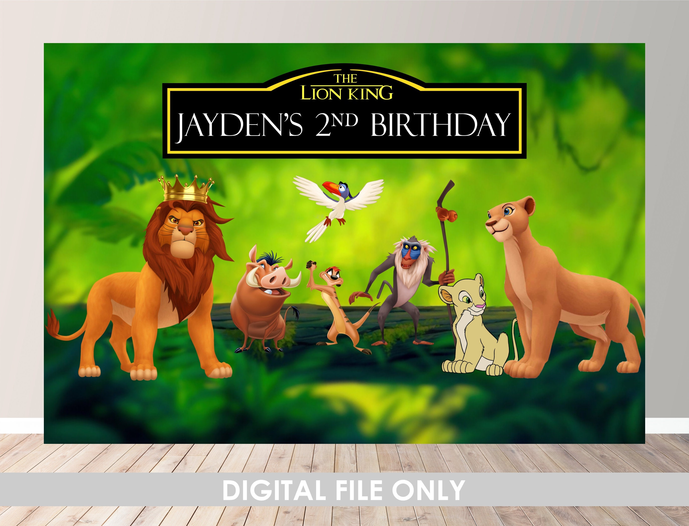 Lion King Birthday Backdrop Lion King Birthday Banner Lion Etsy