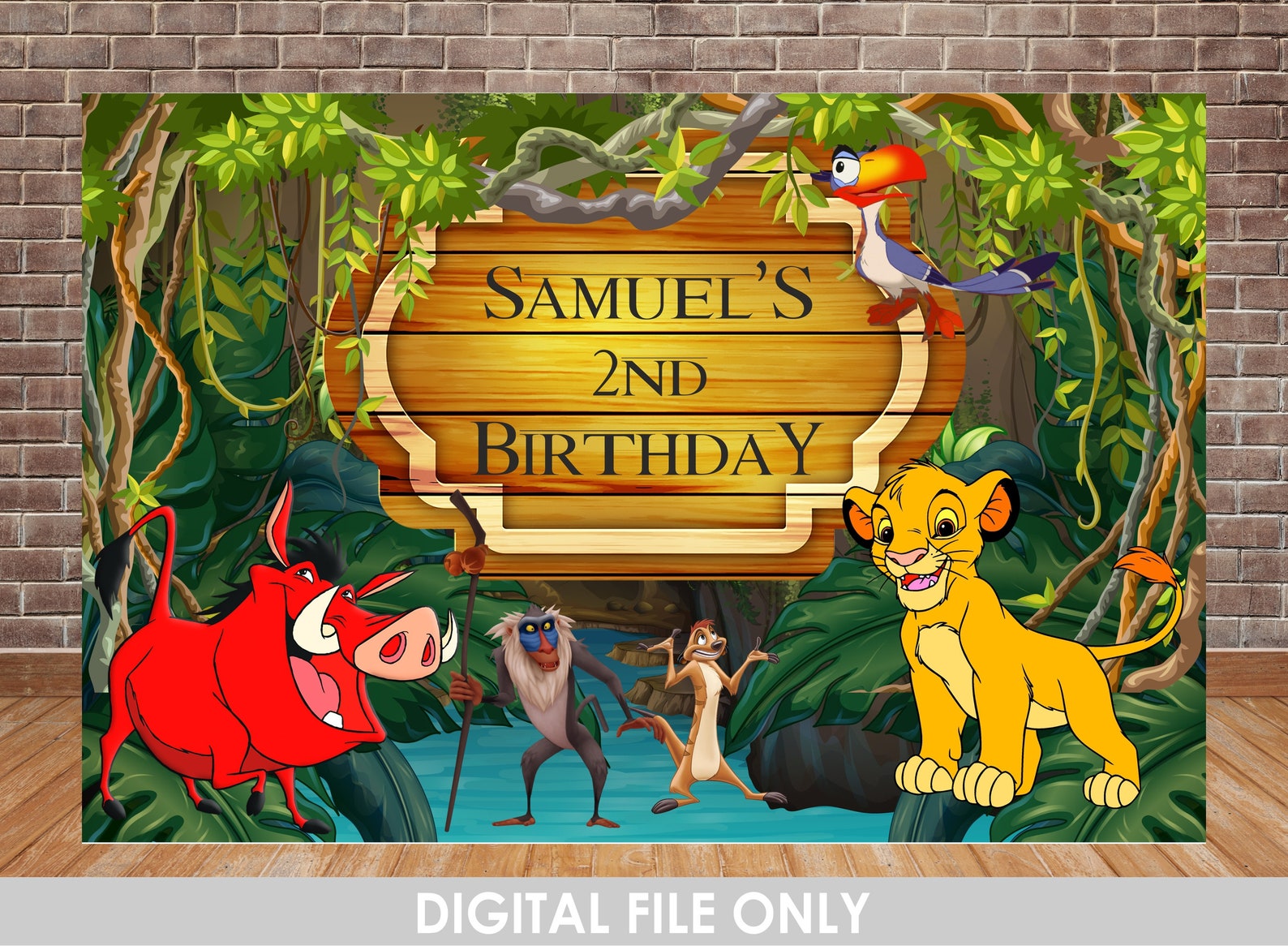 Lion King Birthday Backdrop Lion King Birthday Banner Lion Etsy