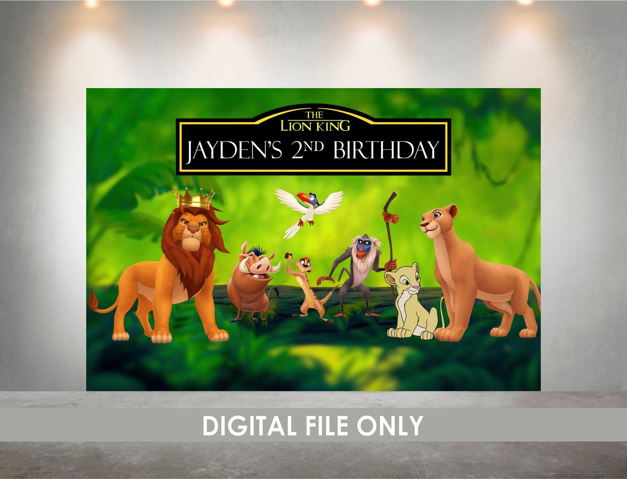 Lion King Birthday Backdrop Lion King Birthday Banner Lion Etsy