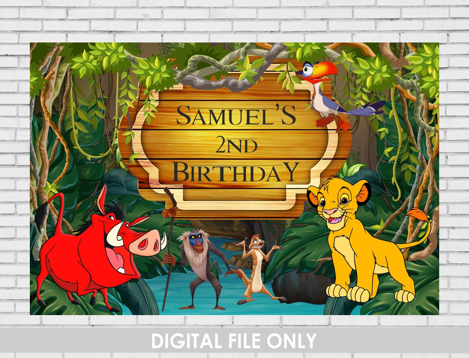 Lion King Birthday Backdrop Lion King Birthday Banner Lion - Etsy