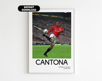 Eric Cantona Manchester United Art Print - Etsy