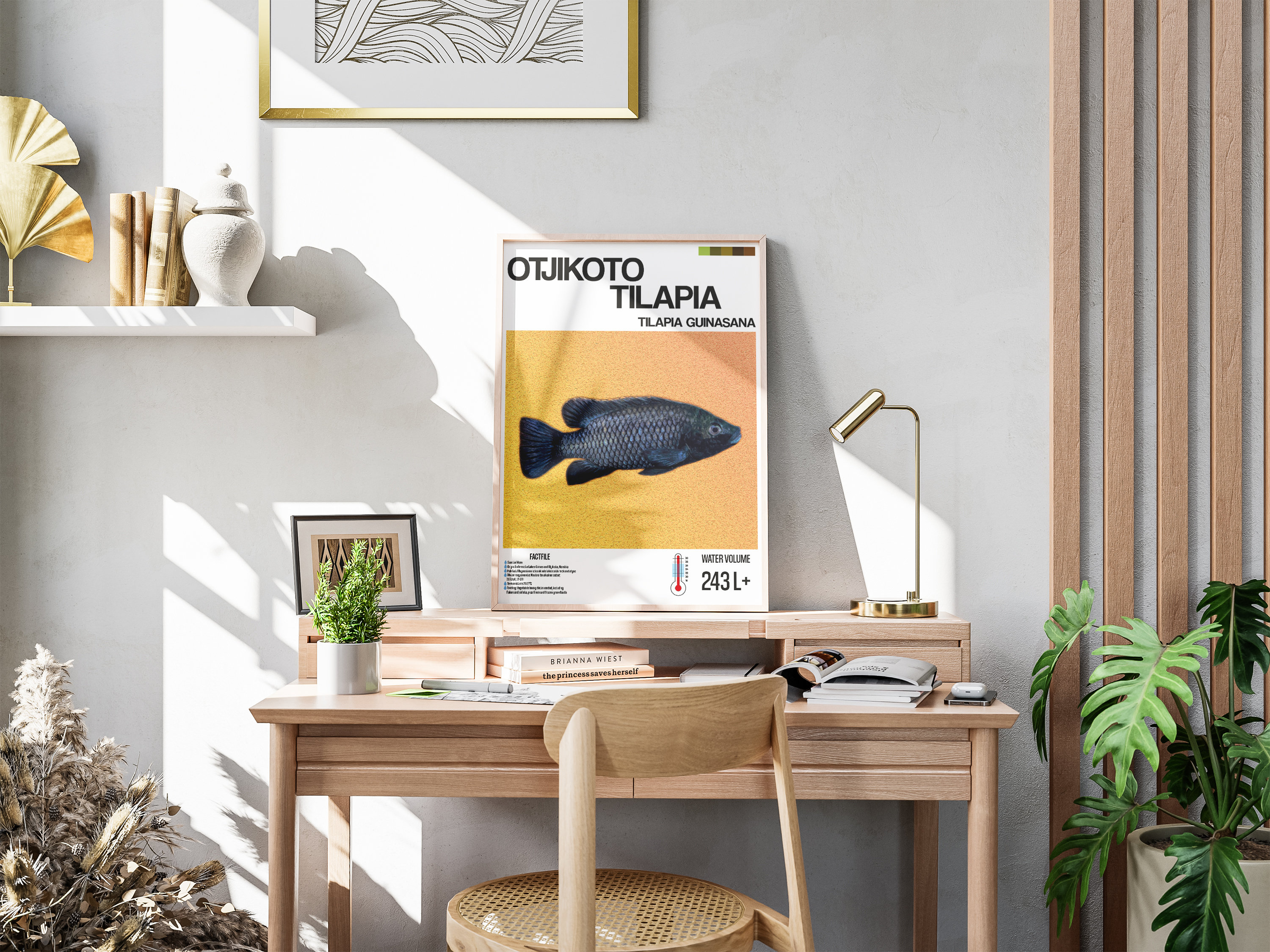 Otjikoto Tilapia Fish Poster - Customizable Digital Aquarium Wall
