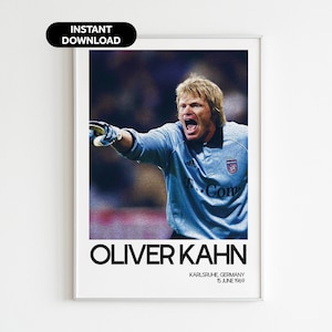Oliver Kahn Sports Football Wall Art - Germany Fan Gift - Modern Sports Office Decor - Instant Download - Perfect Gift for Football Fans